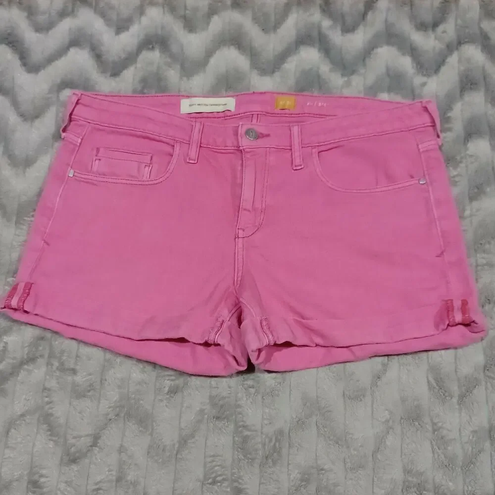 Pilcro And The Letterpress Womens Size 31 Pink Stet Denim Jean Shorts